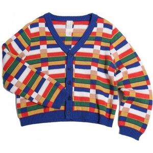 TiA CiBANi Samuel Inartsia Check Cardi in Cobalt